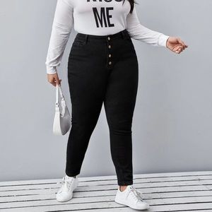 Plus high waisted skinny jeans